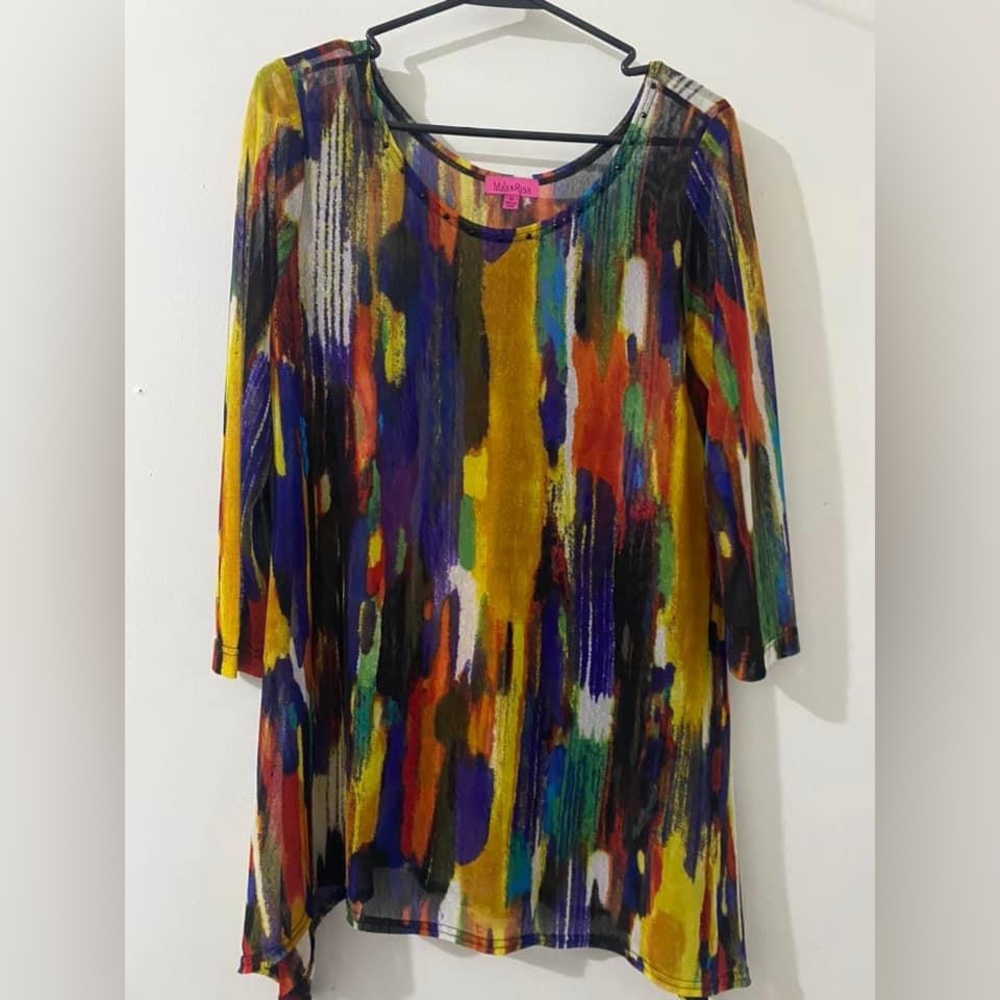 Colorful dress shirt see through